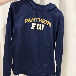 FIU Under Armour Navy Hoodie with Logo